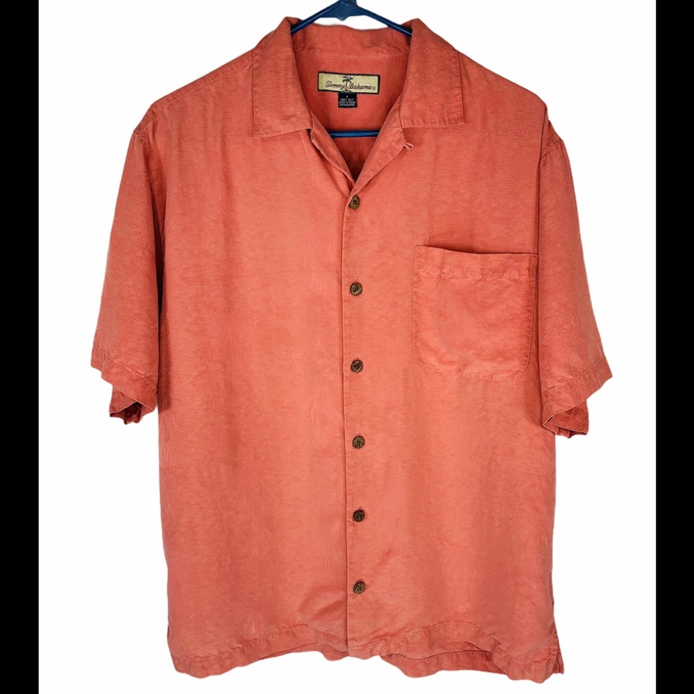 Tommy Bahama Men’s Small Hawaiian Shirt Pink